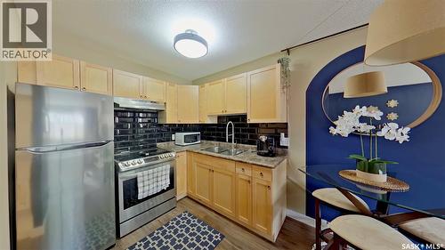 2 2358 Rae Street, Regina, SK - Indoor Photo Showing Kitchen With Double Sink