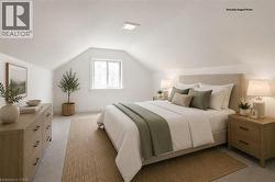 Virtually Staged Attic Bedroom - 