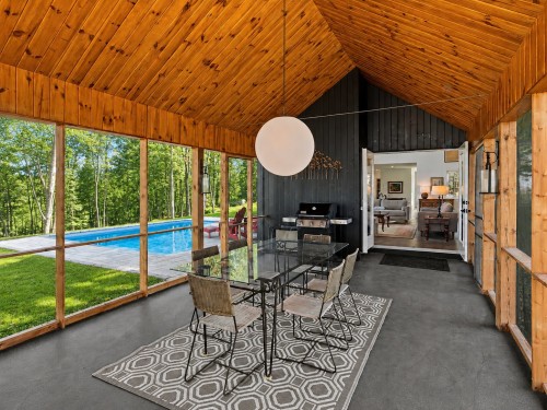 Terrasse - 207Z Mtée Du Val-De-Loire, Saint-Adolphe-D'Howard, QC - Outdoor With In Ground Pool With Deck Patio Veranda With Exterior