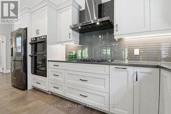 Gas cooktop, double oven, fridge with TV screen - 
