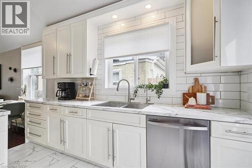 32 Allan Avenue, Hamilton, ON - Indoor Photo Showing Kitchen With Double Sink