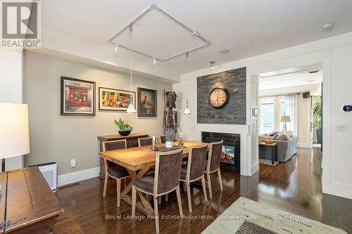 20 - 4135 Shipp Drive Ne, Mississauga, ON - Indoor Photo Showing Dining Room With Fireplace