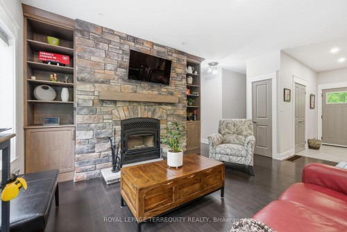 218 Campbell Road, Alnwick/Haldimand, ON - Indoor Photo Showing Living Room With Fireplace