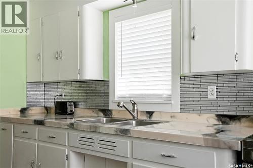 340 Charles Street, Asquith, SK - Indoor Photo Showing Kitchen With Double Sink