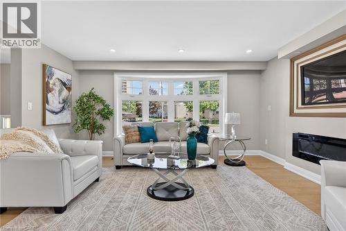 83 Riverdale Drive, Hamilton, ON - Indoor Photo Showing Living Room With Fireplace