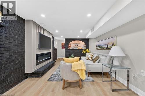 83 Riverdale Drive, Hamilton, ON - Indoor With Fireplace