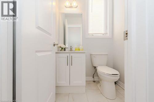 Bathroom with tile patterned flooring, vanity, and toilet - 53 Mackay Drive, Woodstock, ON - Indoor Photo Showing Bathroom