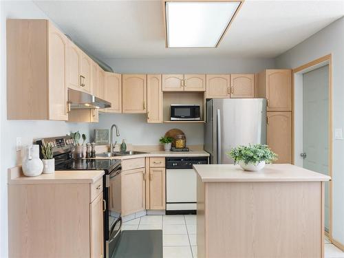 664 Bairdmore Boulevard, Winnipeg, MB - Indoor Photo Showing Kitchen With Double Sink