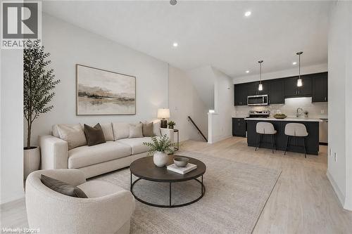 Virtually Staged - 525 Erinbrook Drive Unit# C052, Kitchener, ON - Indoor Photo Showing Living Room