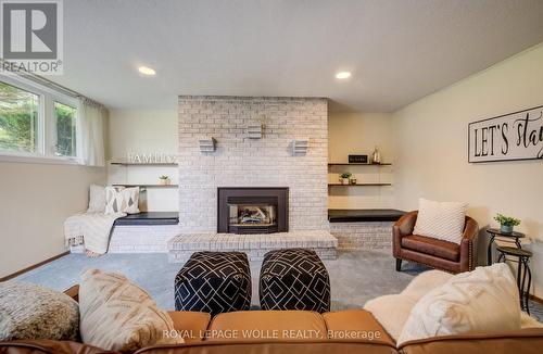 51 Underhill Crescent, Kitchener, ON - Indoor Photo Showing Living Room With Fireplace