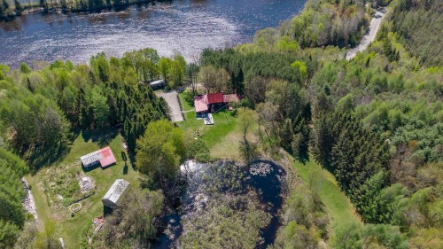 Photo aérienne - 177 Ch. De La Rouge, Huberdeau, QC - Outdoor With Body Of Water With View