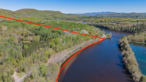 Photo aérienne - 177 Ch. De La Rouge, Huberdeau, QC - Outdoor With Body Of Water With View