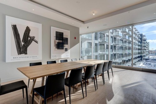 Salle communautaire - 408B-1400 Rue Ottawa, Montréal (Le Sud-Ouest), QC - Indoor Photo Showing Dining Room