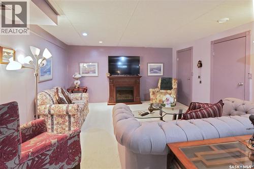 105 Sargent Crescent, Lake Diefenbaker, SK - Indoor Photo Showing Living Room With Fireplace