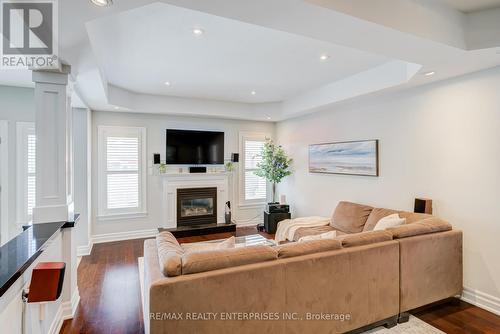 444 Dicenzo Drive, Hamilton, ON - Indoor Photo Showing Living Room With Fireplace