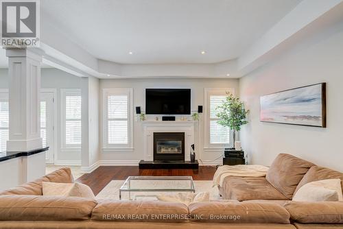444 Dicenzo Drive, Hamilton, ON - Indoor Photo Showing Living Room With Fireplace