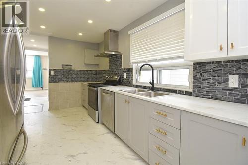 371 Fairfield Avenue, Hamilton, ON - Indoor Photo Showing Kitchen With Double Sink With Upgraded Kitchen