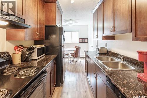 106 1013 Lansdowne Avenue, Saskatoon, SK - Indoor Photo Showing Kitchen With Double Sink