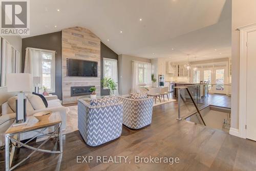52 Edgehill Drive, Kitchener, ON - Indoor Photo Showing Living Room With Fireplace