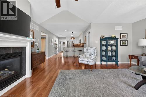 38 Gamble Lane, Port Dover, ON - Indoor Photo Showing Living Room With Fireplace