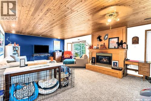 37 Mccrimmon Crescent, Shields, SK - Indoor With Fireplace
