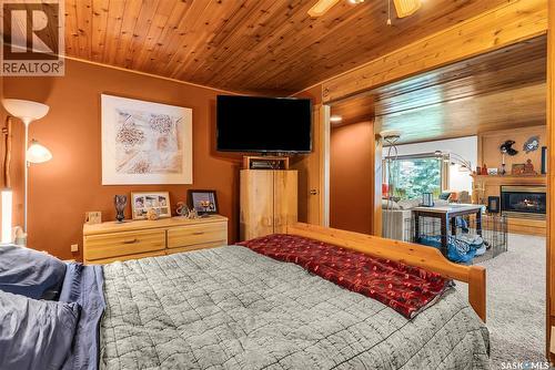 37 Mccrimmon Crescent, Shields, SK - Indoor Photo Showing Bedroom With Fireplace