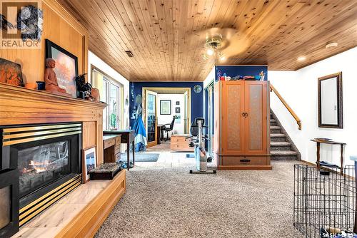 37 Mccrimmon Crescent, Shields, SK - Indoor With Fireplace