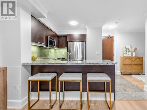 215 - 650 Sheppard Avenue E, Toronto, ON - Indoor Photo Showing Kitchen With Stainless Steel Kitchen With Upgraded Kitchen