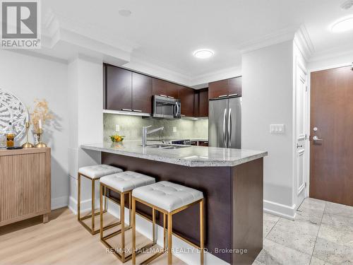 215 - 650 Sheppard Avenue E, Toronto, ON - Indoor Photo Showing Kitchen With Stainless Steel Kitchen With Upgraded Kitchen