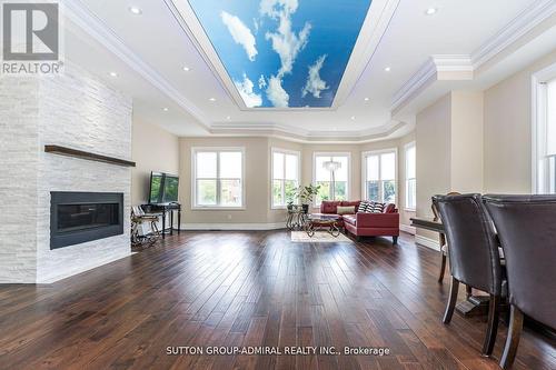 24 Ranee Avenue, Toronto, ON - Indoor Photo Showing Living Room With Fireplace
