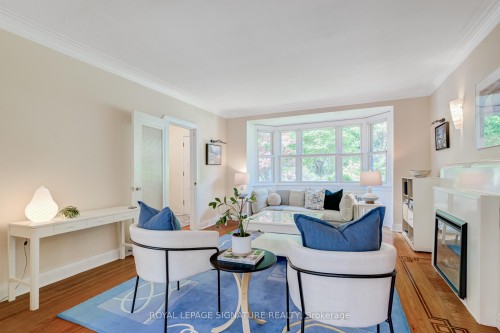 123 South Kingsway N/A, Toronto, ON - Indoor Photo Showing Living Room With Fireplace