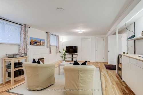 123 South Kingsway N/A, Toronto, ON - Indoor With Fireplace