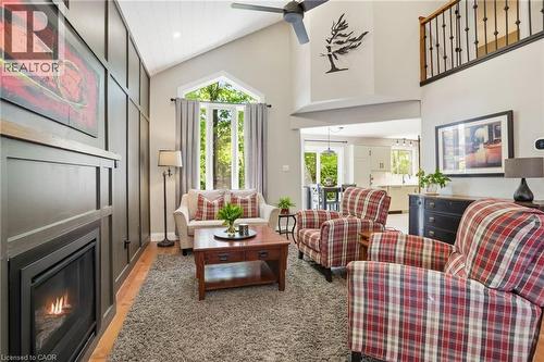 1300 Silvan Forest Drive, Burlington, ON - Indoor Photo Showing Living Room With Fireplace