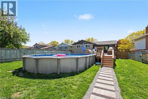 44 Oakhurst Crescent, Kitchener, ON - Outdoor With Above Ground Pool With Backyard