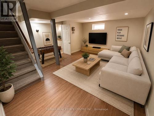 Virtually Staged recreation room - 43 Forest Glen Crescent, Kitchener, ON 