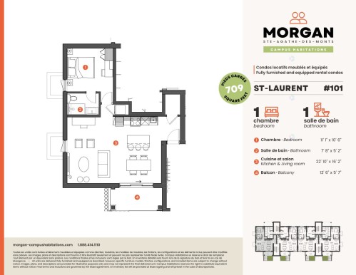 Plan (croquis) - 104-702 Rue Du Campus, Sainte-Agathe-Des-Monts, QC - Other
