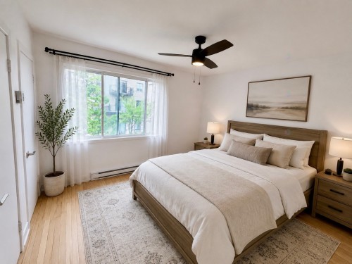 Master Bedroom - 1-8058 Rue St-Hubert, Montréal (Villeray/Saint-Michel/Parc-Extension), QC 