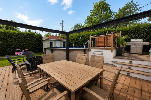Terrasse - 47 Rue Marcel-Vidal, Blainville, QC - Outdoor With Above Ground Pool With Deck Patio Veranda