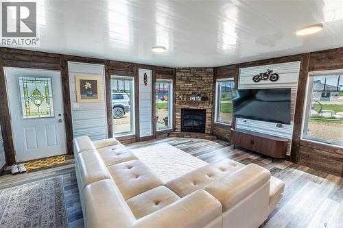 11 Sunrise Boulevard, Arm Lake, SK - Indoor Photo Showing Living Room With Fireplace