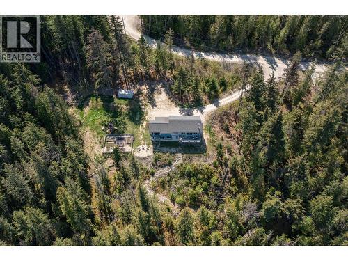 Drone View of Road into Property, House and Trail to Lake - 8420 Highway 23 Highway S Lot# 1, Revelstoke, BC - Outdoor With View