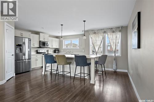 4073 Delhaye Way, Regina, SK - Indoor Photo Showing Kitchen With Stainless Steel Kitchen With Upgraded Kitchen