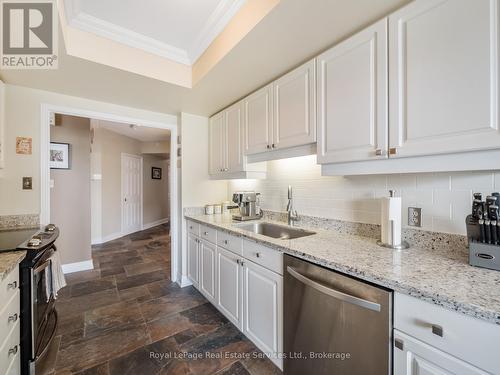 310 - 415 Locust Street, Burlington (Brant), ON - Indoor Photo Showing Kitchen With Upgraded Kitchen