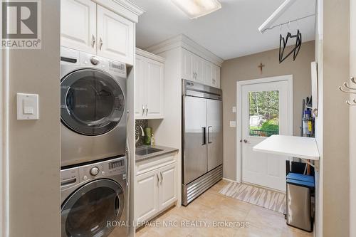Laundry, extra commercial fridge, outdoor access - 1629 Pelham Street N, Pelham (Fonthill), ON - Indoor Photo Showing Laundry Room