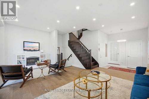 75 Borers Creek Circle, Hamilton, ON - Indoor Photo Showing Living Room With Fireplace