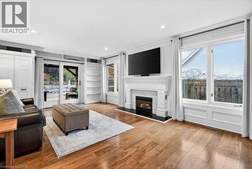 89 Stonegate Drive, Ancaster, ON - Indoor Photo Showing Living Room With Fireplace
