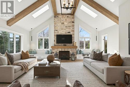 6472 Mcniven Court, Burlington, ON - Indoor Photo Showing Living Room With Fireplace