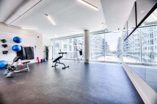 Exercise Room - 711B-1400 Rue Ottawa, Montréal (Le Sud-Ouest), QC - Indoor Photo Showing Gym Room