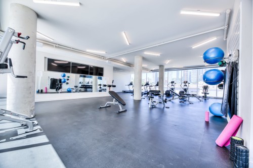 Exercise Room - 711B-1400 Rue Ottawa, Montréal (Le Sud-Ouest), QC - Indoor Photo Showing Gym Room