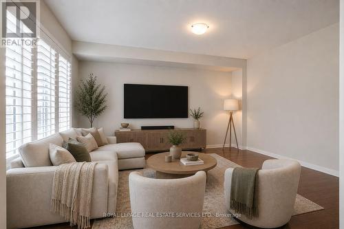 Virtually Staged - Family Room w/Hardwood Flooring - 3221 Sharp Road, Burlington, ON - Indoor