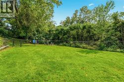 Expansive grassy lawn bordered by mature trees - 